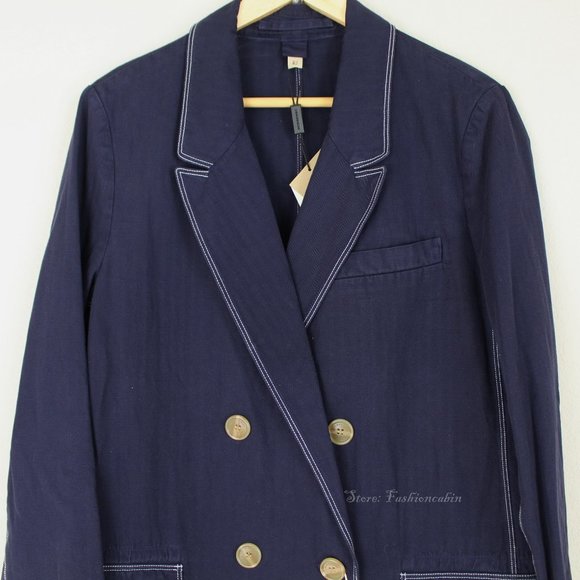 NWT Burberry Topstitched Double-breasted Coat - Picture 8 of 16